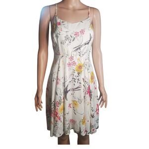 Old Navy Size S Women's Cami Dress White Floral Smocked Back Romantic Fairy
